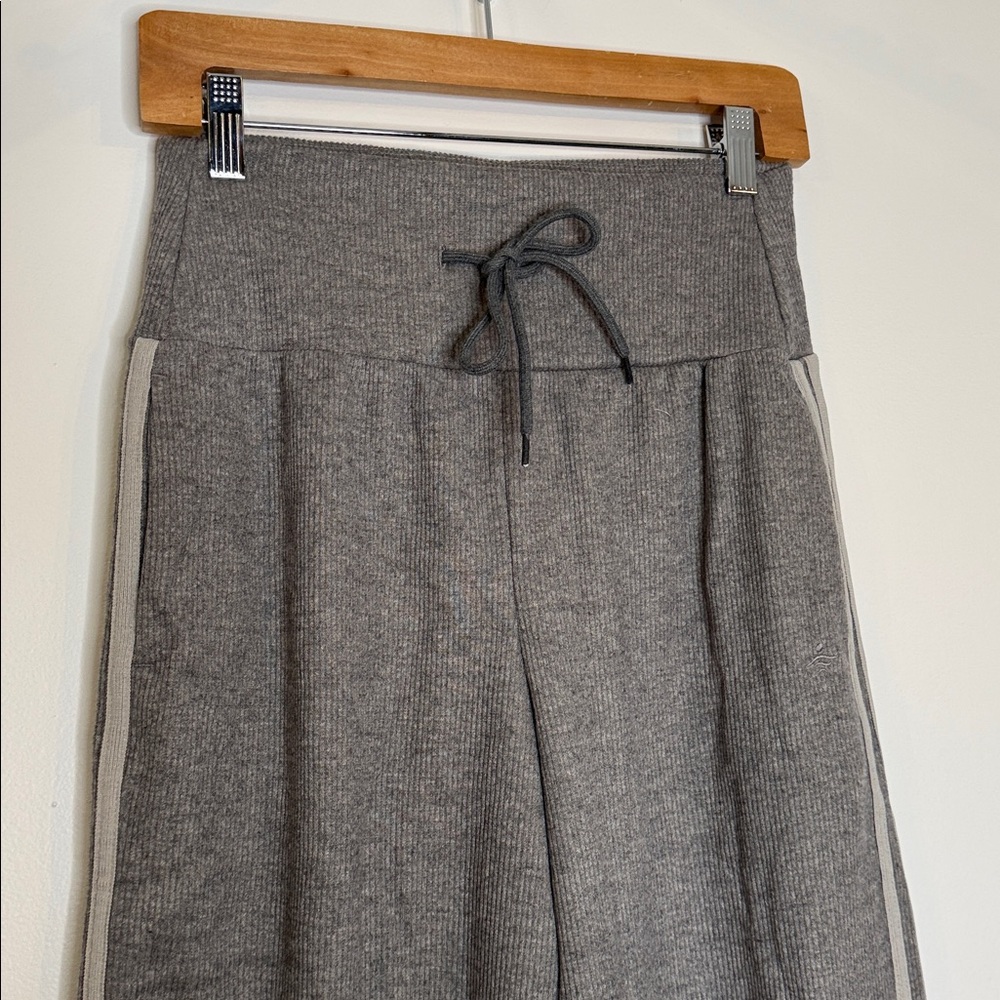 NWOT Halara ribbed high waisted wide leg lounge pants size small grey - Picture 3 of 11